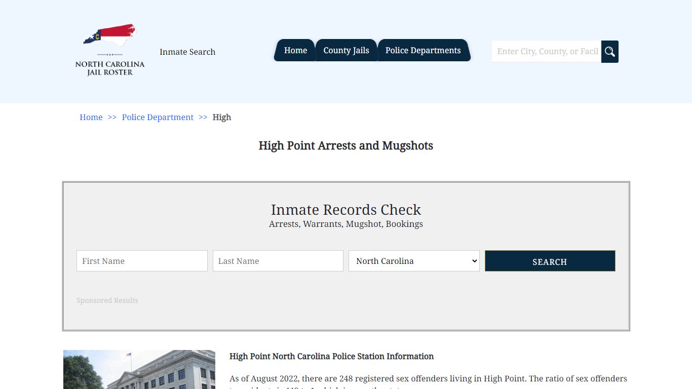 High Point Arrests and Mugshots | North Carolina Jail Roster